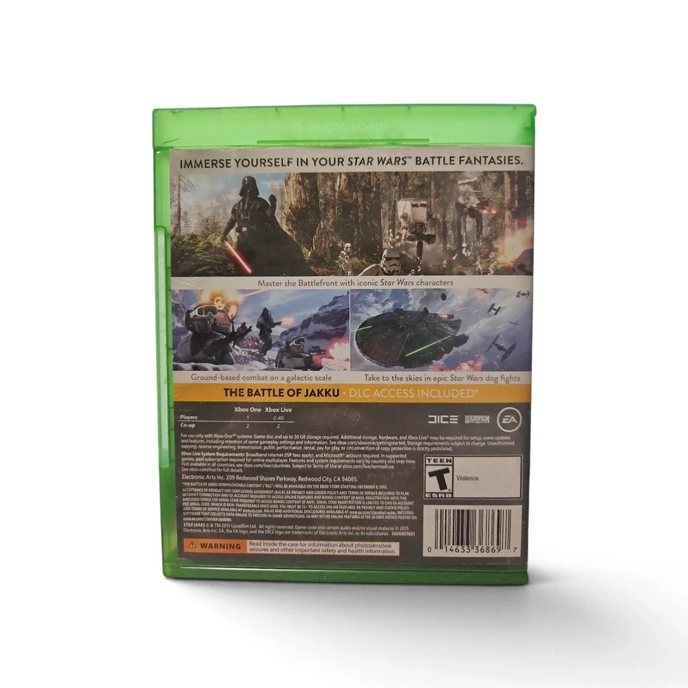 Star Wars Battlefront EA Xbox One Video Game Physical Disc 2015 3686901601